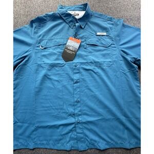 Habit Fishing Shirt Mens XXL Celestial Teal Button Up Shoal‎ Isle Outdoor New